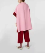 MARNI DIAGONAL CAPE IN WOOL FELT PINK/DEEP RED IT 40 (US 4) - Image 5