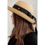 HELEN KAMINSKI NEWPORT SB RAFFIA HAT NATURAL/MIDNIGHT - Image 4