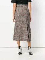 MCQ ALEXANDER MCQUEEN PLAID MERMAID FITTED SKIRT SIZE 36 "NEW" - Image 4