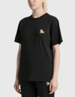 MAISON KITSUNE CHILLAX FOX PATCH TSHIRT BLACK SIZE XS - Image 4