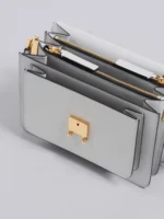 MARNI TRUNK SAFFIANO SHOULDER BAG GREY - Image 3