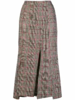 MCQ ALEXANDER MCQUEEN PLAID MERMAID FITTED SKIRT SIZE 36 "NEW"