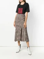 MCQ ALEXANDER MCQUEEN PLAID MERMAID FITTED SKIRT SIZE 36 "NEW" - Image 3
