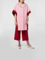 MARNI DIAGONAL CAPE IN WOOL FELT PINK/DEEP RED IT 40 (US 4) - Image 2