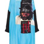 YOHJI YAMAMOTO PORTRAIT AND TEXT PRINT SHIRT