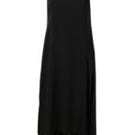 Y'S BY YOHJI YAMAMOTO ASYMMETRIC HEM LONG DRESS