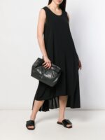 Y'S BY YOHJI YAMAMOTO ASYMMETRIC HEM LONG DRESS - Image 2