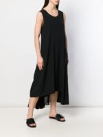 Y'S BY YOHJI YAMAMOTO ASYMMETRIC HEM LONG DRESS - Image 3