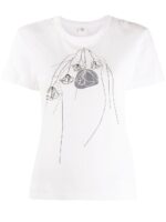 Y'S BY YOHJI YAMAMOTO FLOWER PRINT TSHIRT