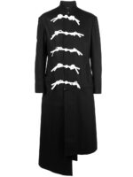 YOHJI YAMAMOTO ASYMMETRIC STAND COLLAR COAT