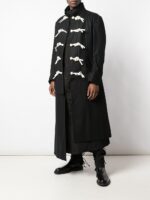 YOHJI YAMAMOTO ASYMMETRIC STAND COLLAR COAT - Image 3