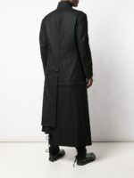 YOHJI YAMAMOTO ASYMMETRIC STAND COLLAR COAT - Image 4