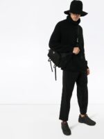 YOHJI YAMAMOTO GABARDINE SIDE BUTTON CROPPED PANTS - Image 4