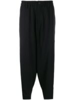 YOHJI YAMAMOTO GABARDINE SIDE BUTTON CROPPED PANTS
