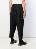 YOHJI YAMAMOTO GABARDINE SIDE BUTTON CROPPED PANTS - Image 4