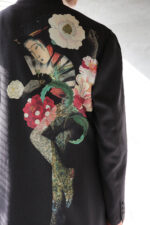 YOHJI YAMAMOTO BACK GRAPHIC WOOL LONG JACKET - Image 3