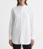 Y'S BY YOHJI YAMAMOTO BAND COLLAR DOUBLE BUTTON SHIRT - Image 3