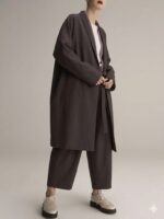 Y'S BY YOHJI YAMAMOTO K ROBE COAT - Image 4