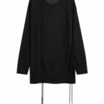 YOHJI YAMAMOTO LACE UP DETAIL LONG SLEEVE TSHIRT