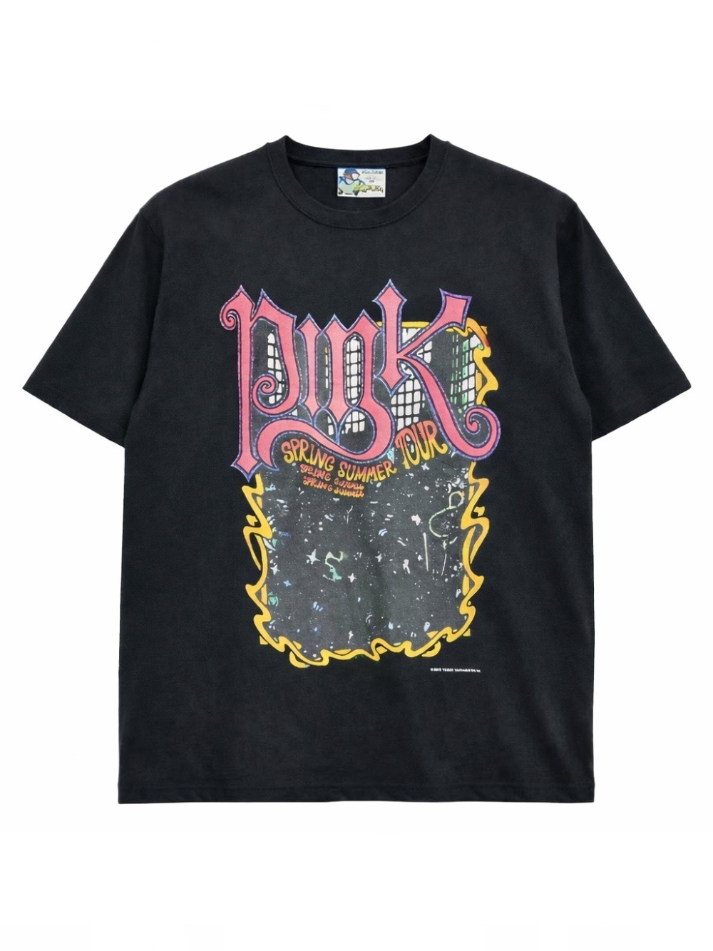 y's pink 1 Y'S BY YOHJI YAMAMOTO PINK SPRING SIMMMER TOUR TSHIRT - Image 1