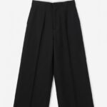 Y'S BY YOHJI YAMAMOTO 9/10 LENGTH CULOTTES GABARDINE PANTS