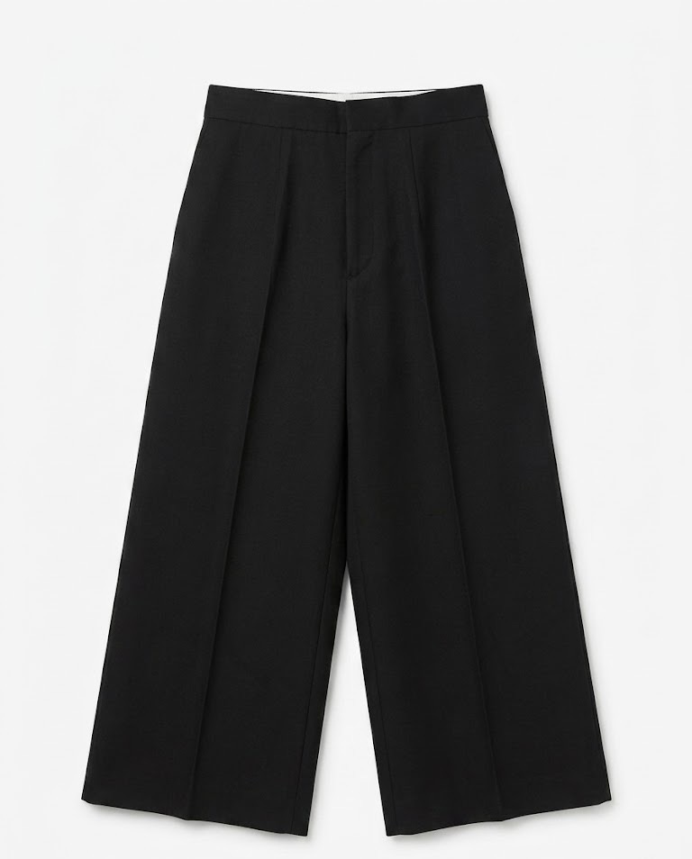 Image 118 Y'S BY YOHJI YAMAMOTO 9/10 LENGTH CULOTTES GABARDINE PANTS - Image 1