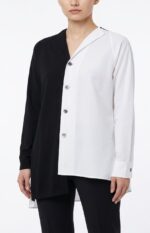 Y'S BY YOHJI YAMAMOTO LONG SLEEVE UNBALANCED SHIRT - Image 2